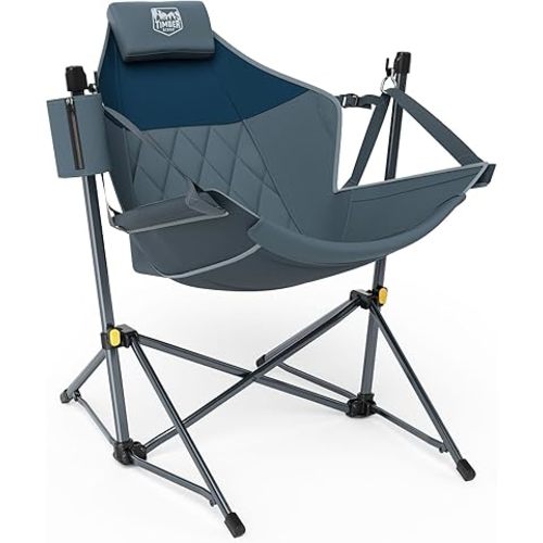 TIMBER RIDGE Hammock Camping Chair with Adjustable Backrest, Heavy Duty Folding Hammock Chair Supports 300lbs, Portable Hammock Chair for Camping, Travelling and Patio, Blue