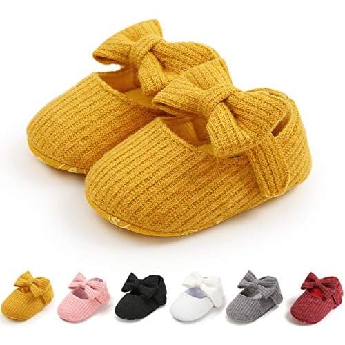 Ohwawadi Infant Baby Boys Girls Slippers Cozy Fleece Booties Soft Bottom Warm Cartoon Socks Newborn Crib Shoes