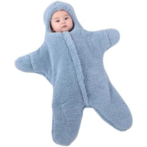 Baby Starfish Onesie,Newborn Starfish Swaddle Bag, Baby Wearable Starfish Baby Onesie, Newborn Wool Cashmere Cotton Swaddle
