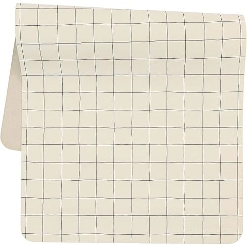 Vegan Leather Baby Changing Mat (16 X 30 in) - Multipurpose Wipeable and Portable Diaper Changing Pad - Foldable for Travel (Blue Check)