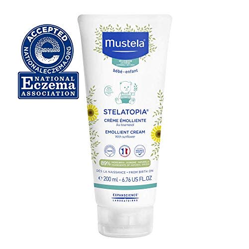 Mustela Stelatopia - Emollient Baby Cream - for Eczema-Prone Skin - with Natural Avocado & Sunflower Oil Distillate - Fragrance Free - 6.76 Fl Oz