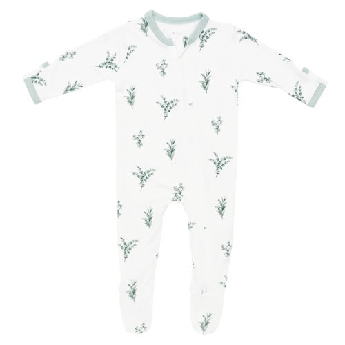 Zippered Footie in Eucalyptus