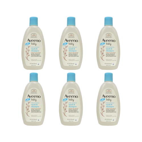 6 Pack - AVEENO Baby Wash and Shampoo 8 oz