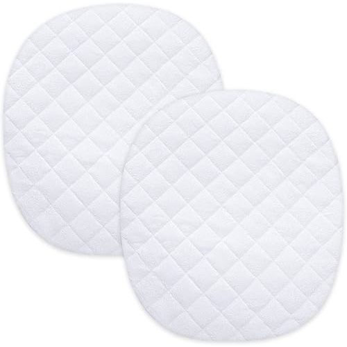 Waterproof Bassinet Mattress Pad Cover Fit for Graco Pack 'n-Play Dome LX Bassinet (not playard), 2 Pack, Ultra Soft Viscose Made from Bamboo Terry Surface, Breathable and Easy Care