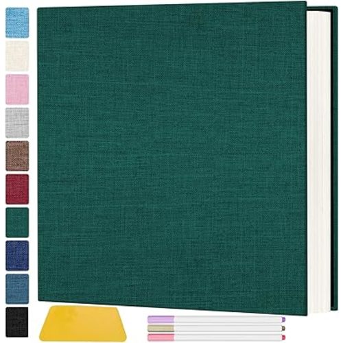 Photo Album Self Adhesive Pages, 60 Pages Magnetic Scrapbook Albums with Sticky Page,Photos Album Holds 8x10 & 5X7 & 4x6 & 6x8 & 3x5, Large Picture Book Ideal for Family,Wedding,Baby