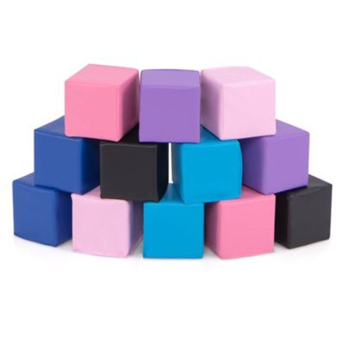 Costway 12 Pcs Foam Building Blocks 5.5'' X 5.5'' Colorful Climbing Foam Soft Cubes
