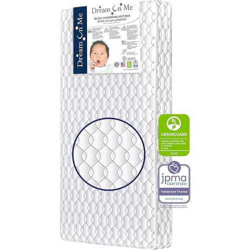 5" 88 Coil Crib and Toddler Mattress with Waterproof Cover - Greenguard Gold & JPMA Certified, 10 Year Warranty, Made in USA