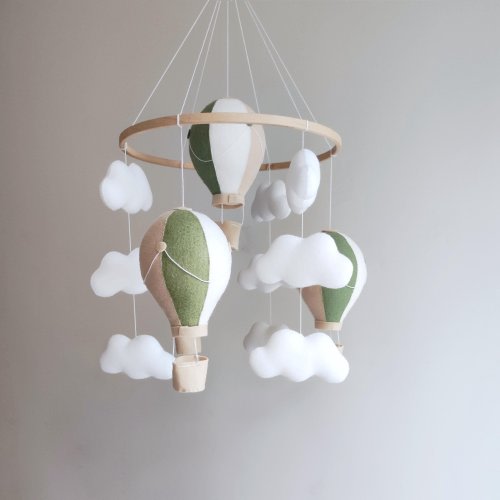 Baby mobile air balloon nursery baby crib mobile hanging mobile baby mobile balloon baby mobile newborn baby shower mobile