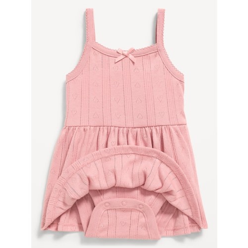 Pointelle-Knit Bodysuit Dress for Baby