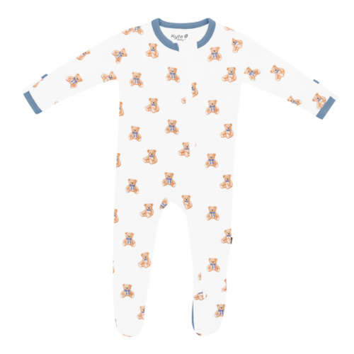 Zippered Footie in Teddy Bear