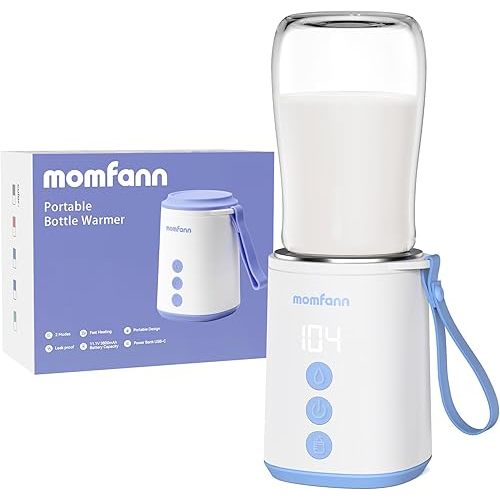 Portable Bottle Warmer, Travel Baby Bottle Warmer for Breastmilk On The Go, Leak-Proof, 2 Modes Fast Heating