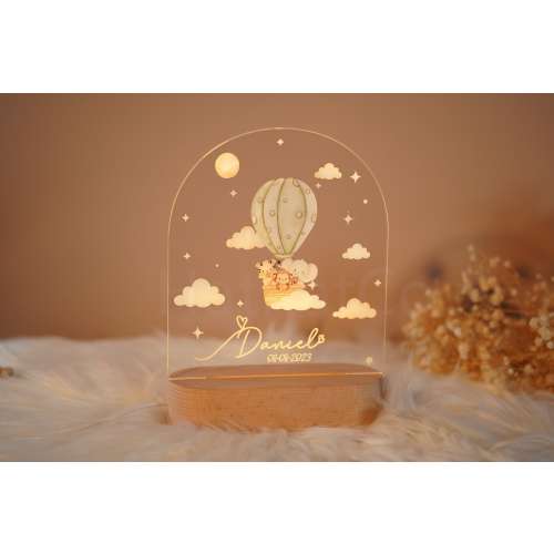 Personalized night light for baby, baby gift birth, night light baby, cute animal night lamp