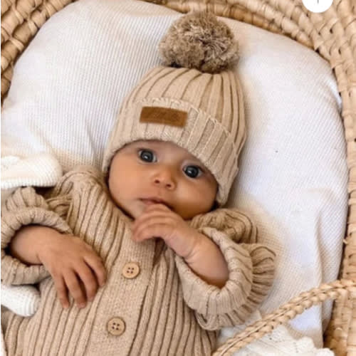 Little B's Ribbed Beanie - Oak