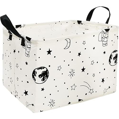 Rectangle Kids Shelf Nursery Storage Basket Laundry Hamper with Handles, Baby Toys Storage Box and Bins Toys Gift Basket for Boys and Girls