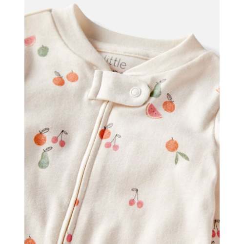 Baby Organic Cotton Fruit-Print Sleep & Play Pajamas - Little Planet | Carter's
