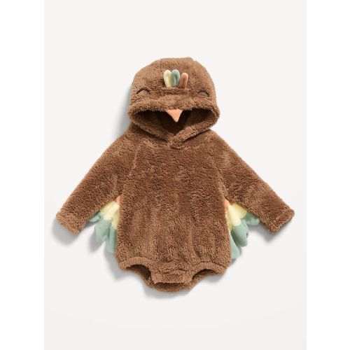 Long-Sleeve Critter Fleece Hooded One-Piece Romper for Baby