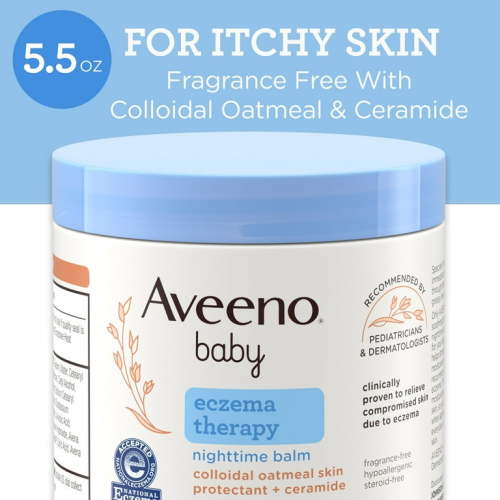 Aveeno Baby Eczema Therapy Nighttime Body Balm, Colloidal Oatmeal, 5.5 oz
