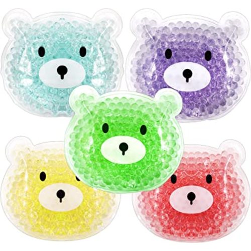 5 PCS Boo Boo Ice Packs, Kid Reusable Ice Pack, Auxiliary Fever Reduction, Hot Cold Pack for Kids Injuries, Wisdom Teeth, Baby Colic, Gas and Upset Stomach, Pain Relief, Fever, Headaches