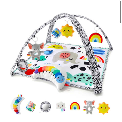 Montessori Elephant Baby Play Gym & 7-in-1 Play Mat