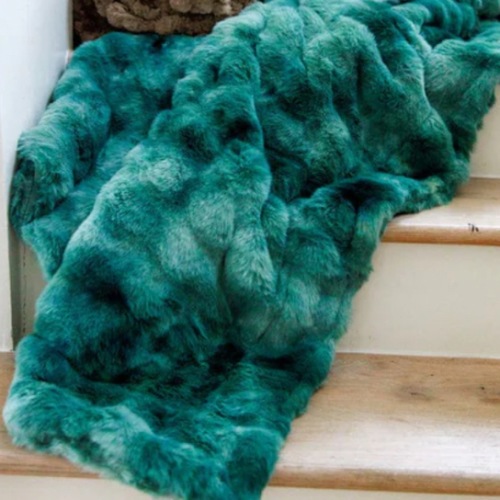 Premium Cloud Bistro Green Plush Blanket | Minky Couture