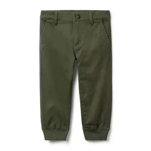 The Button Twill Jogger