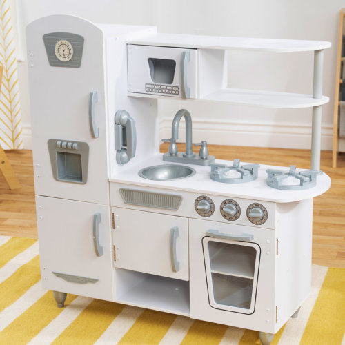 KidKraft Vintage Wooden Play Kitchen with Ice Maker and Play Phone & Reviews | Wayfair
