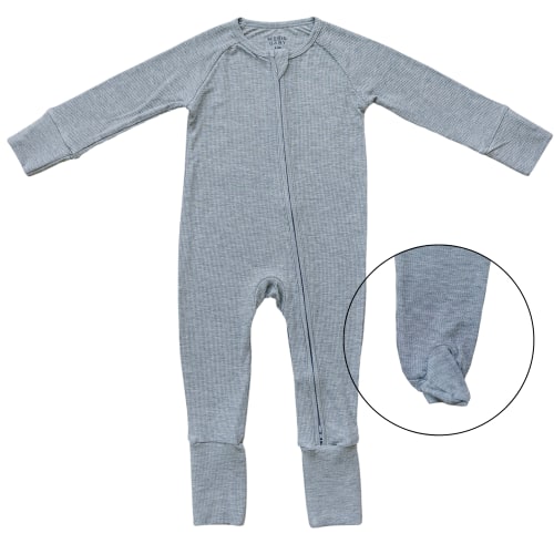 3-6mo Ribbed Bamboo Zipper