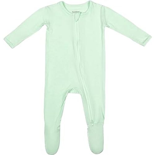 Soft Baby Bamboo Viscose Footie Pajamas, Zipper Closure, 0-24 Months