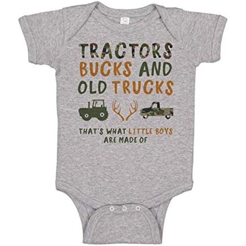 TATY Kids Tractors Bucks & Old Trucks Baby Infant Bodysuit
