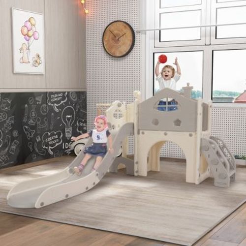 Robotime Baby Activity Gyms Multi Functional Kids Slide, Colorful And Sturdy, Durable And Perfect For Backyard Play, Multicolored, 38"*14"*21"