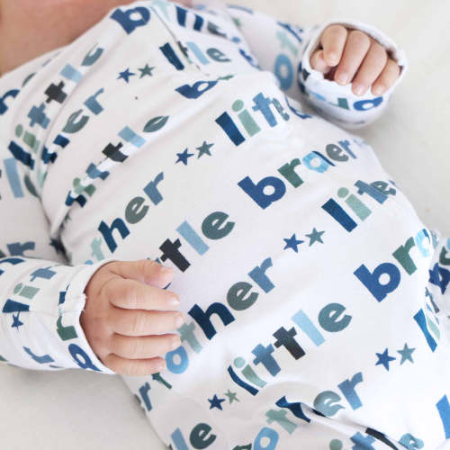 Little Brother Zipper Footie, size : newborn