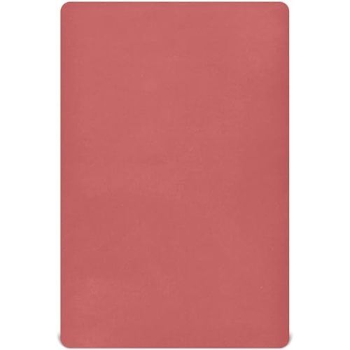 Red Crib Sheet Breathable Soft Crib Mattress Sheet for Baby Toddler Boys Girls Fitted Crib Sheet Fit Standard Crib Mattress 39 x 27 Inch