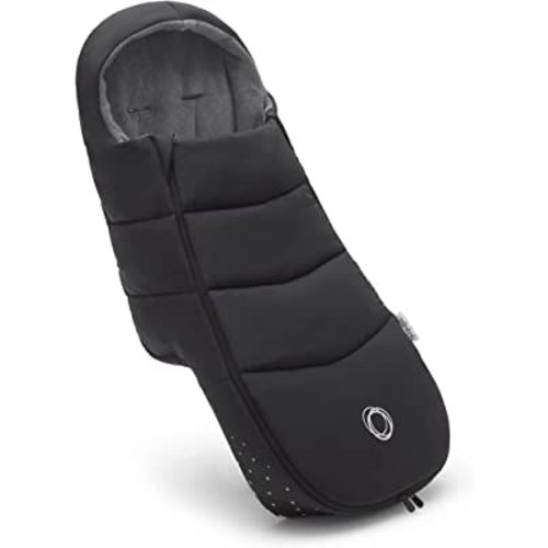 Bugaboo Footmuff - All-Season Stroller Accessory Weatherproof Climate Control Removable and Reflective (Midnight Black)