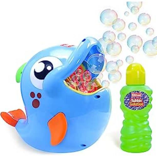 Kidzlane Bubble Maker Machine for Kids - Big Bubbles Speed Blower for Toddler's Outdoor Party Play - Makes 500 to 1000 per Minute (Bubble Dolphin) : Toys & Games