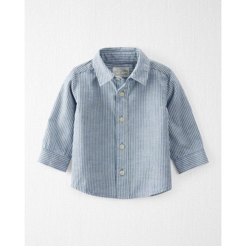 Baby Linen Button-Front Shirt Made with Organic Cotton - Little Planet | Carter's