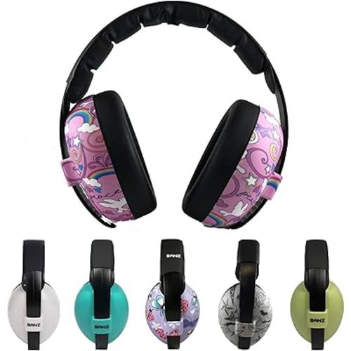 Banz Bubzee Baby Ear Defenders 0-2 Years - Loud Noise Canceling Baby Headphones & Toddler Ear Muffs, Size Adjustable.
