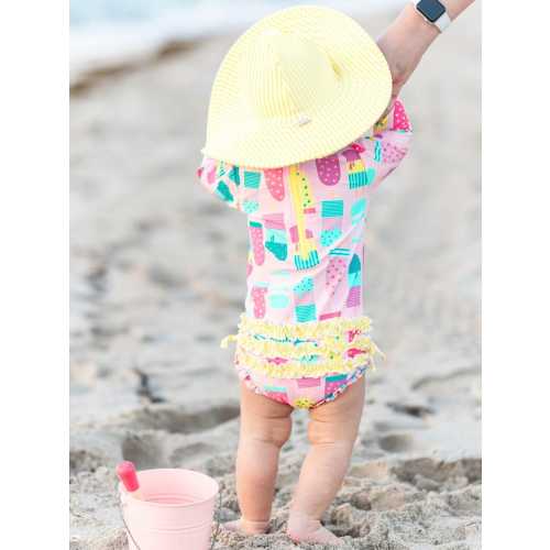 Ice Cream Social Long Sleeve One Piece Rash Guard - 0-3m