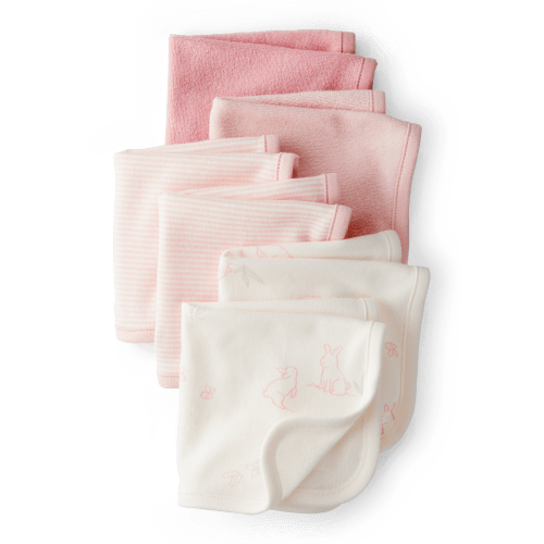 Baby 6-Pack Wash Cloths - Pink