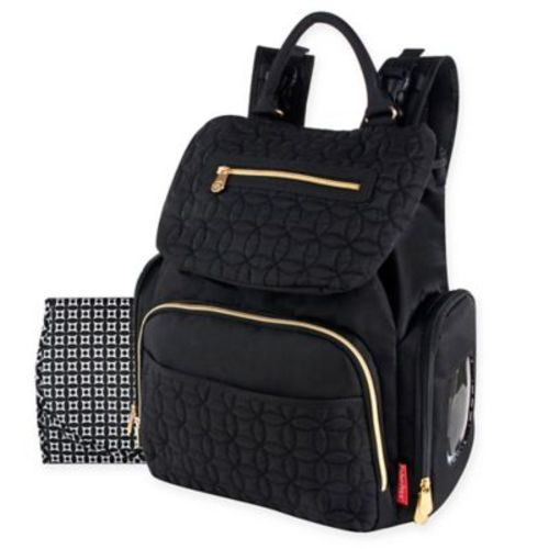 Fisher Price® Hayden Quilted Backpack Diaper Bag in Black - BLACK - BACKPACK
