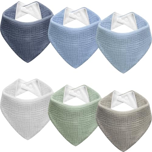 Muslin Baby Bibs Baby Drool Bandana Bibs for Baby Girls Boys Infant Newborn Toddler Drooling and Teething