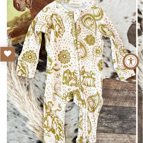 Fall Paisley Cowboy Western Jammies