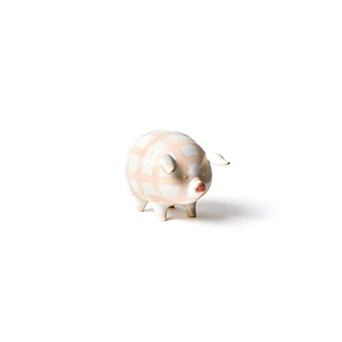 Pink Gingham Piggy Bank