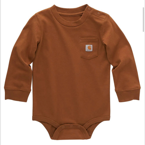 Kids' Long-Sleeve Pocket Bodysuit | New Kids Gear | Carhartt