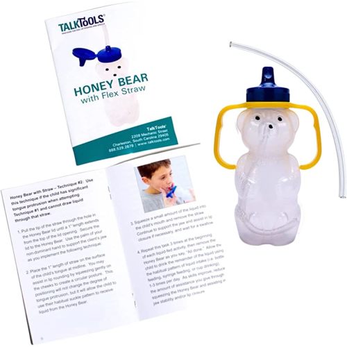 Talktools Honey Bear Drinking Cup with 2 Straws