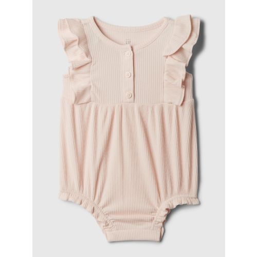 Baby Flutter Bubble One-Piece in barely pink, size: 0-3 M