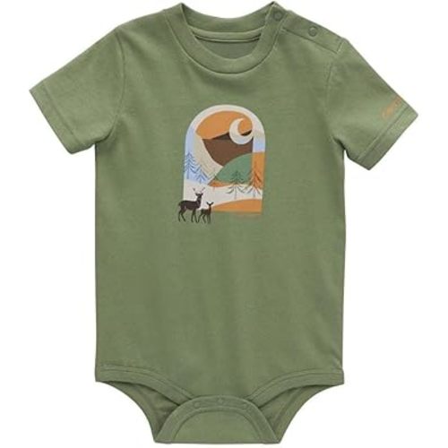 Carhartt Short-Sleeve Deer Bodysuit, Loden Frost - 3M