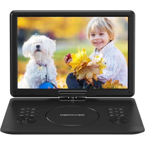 16.9" Portable DVD Player with 14.1" Swivel HD Screen,with Control Remote, 5-Hour Built-in Rechargeable Battery,Car Charger & AC Adapter, Supports CD/DVD/SD Card/USB/Sync TV, Regions Free