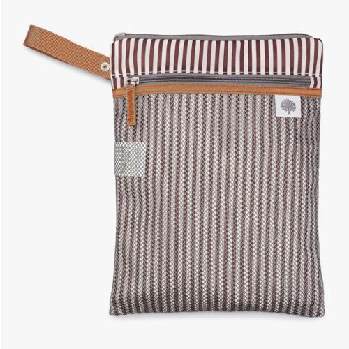 Parker Baby Cloth Diaper Wet Dry Bag - Waterproof Reusable Diaper Bag Accessory with Mesh Organizer and Zippered Pocket for Soiled or Wet Clothes, Diapers, Wipes, Swimsuits