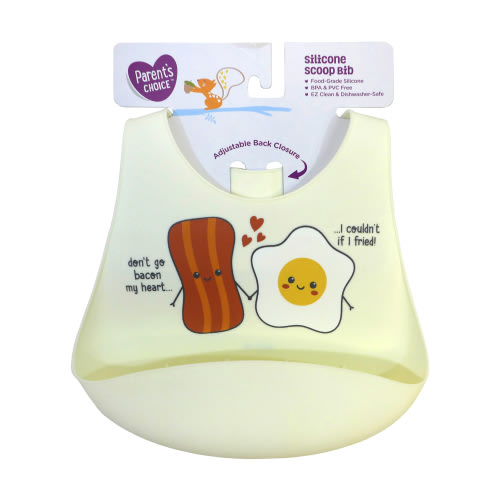 Parents Choice Baby Bacon And Egg Silicone Bibs