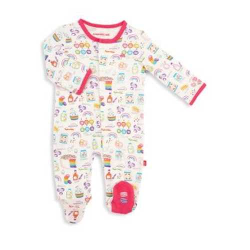 Baby Girl's Rainbow Sprinkles Magnetic Footie